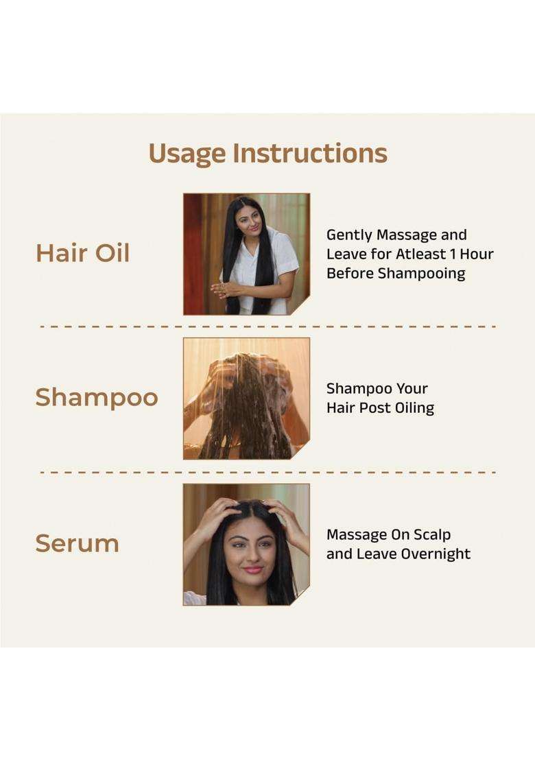 Vedix Ayurvedic Anti-Dandruff 3 Pc Kit 240 ml | Authentic Traditional Formula | Oily Scalp & Wavy Hair - Indya