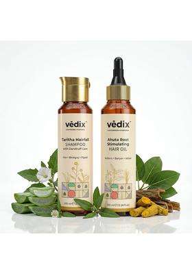 Vedix Ayurvedic Anti-Hairfall Hair Kit for Men 200 ml | Authentic Traditional Formula | Oil & Shampoo