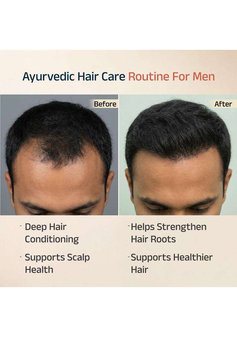 Vedix Ayurvedic Anti-Hairfall Hair Kit for Men 200 ml | Authentic Traditional Formula | Oil & Shampoo - Indya