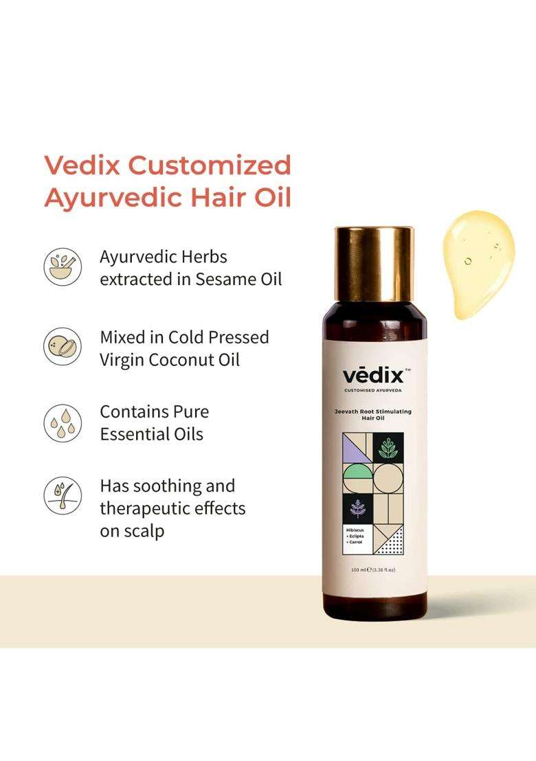 Vedix Ayurvedic Anti-Dandruff Oil & Shampoo Combo 200 ml | Authentic Traditional Formula | Normal/Oily Scalp - Indya