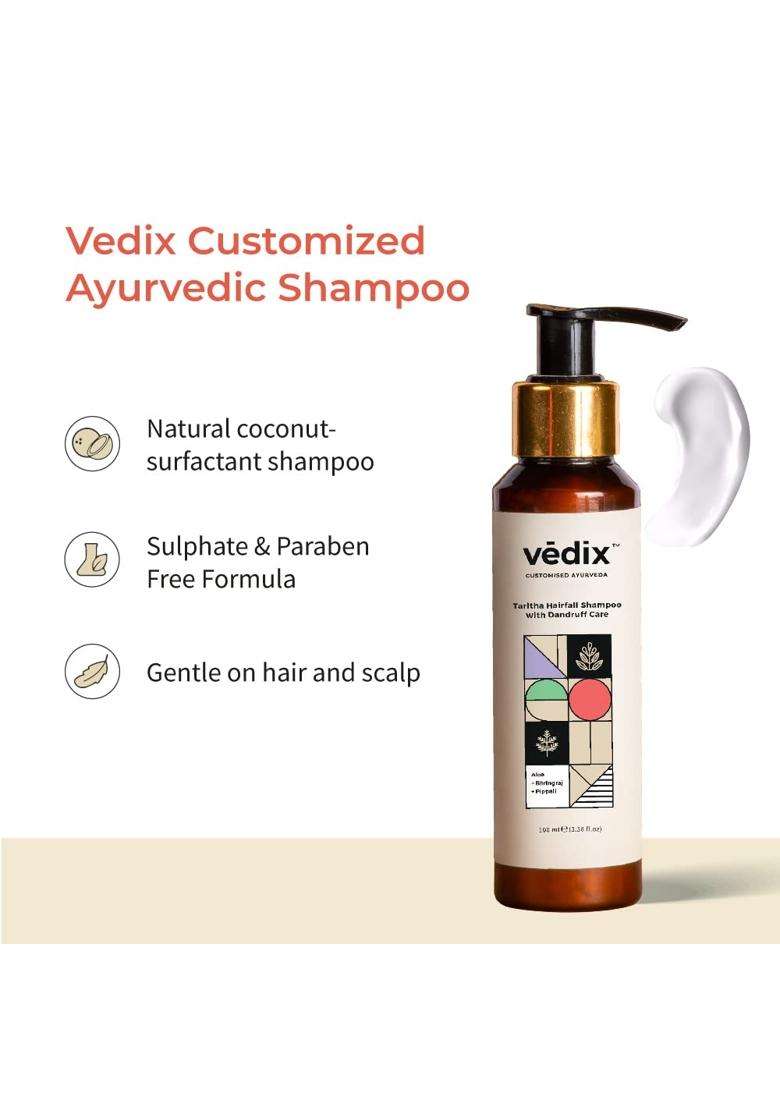 Vedix Ayurvedic Anti-Dandruff Oil & Shampoo Combo 200 ml | Authentic Traditional Formula | Normal/Oily Scalp - Indya