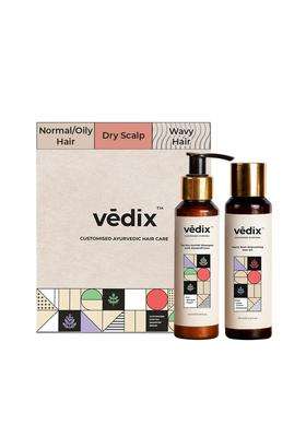 Vedix Ayurvedic Anti-Dandruff Oil & Shampoo Combo 200 ml | Authentic Traditional Formula | Dry Scalp & Wavy Hair