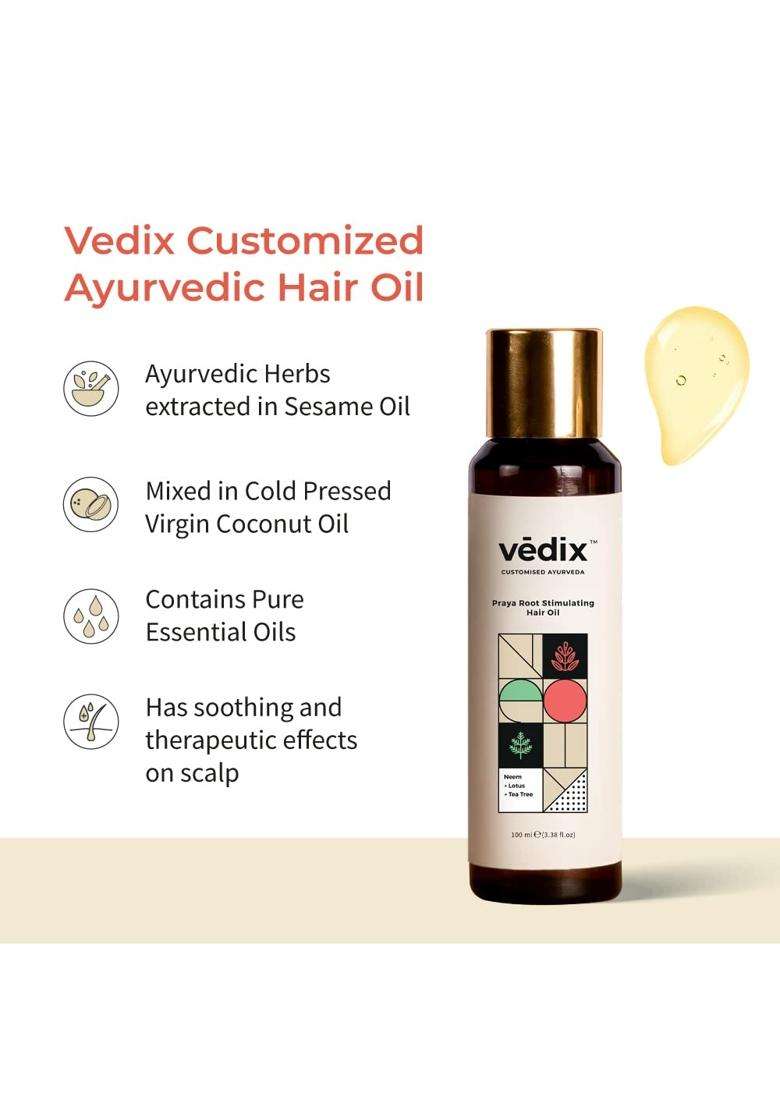 Vedix Ayurvedic Anti-Dandruff Oil & Shampoo Combo 200 ml | Authentic Traditional Formula | Oily Scalp & Wavy Hair - Indya