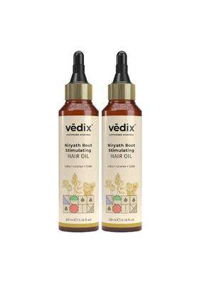 Vedix Niryath Ayurvedic Hair Oil 100 ml (Pack of 2) | Authentic Traditional Formula | Dry Scalp & Straight Hair l