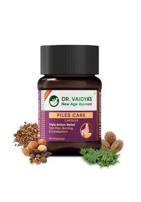 Dr. Vaidya's Piles Care Capsules 30 Capsules | Authentic Traditional Formula | Ayurvedic Medicine with Nagkesar | Supports Easy Bowel Movement