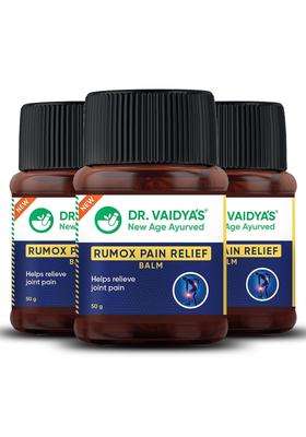 Dr. Vaidya's Rumox Pain Relief Balm (50g Each) (Pack of 3) | For Head Ache, Body Pain, Joint & Muscle Pain Relief