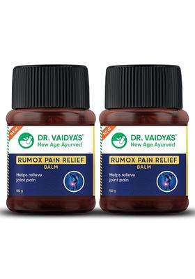 Dr. Vaidya's Rumox Pain Relief Balm 50g Each (Pack of 2) | For Head Ache, Body Pain, Joint & Muscle Pain Relief
