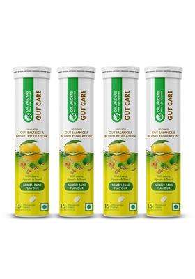 Dr. Vaidya's Dr. Vaidya’s Gut Care Effervescent Tablets 15 Tablets per Pack (Pack of 4) | Jeera, Ajwain, Saunf