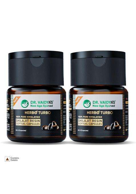 Dr. Vaidya's new age ayurveda Pure Himalayan Shilajit Resin Softgel 30 Capsules (Pack of 2) | Authentic Traditional Formula | Lab Tested