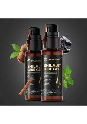 Dr. Vaidya's Dr. Vaidya’s Shilajit Lube Gel 50g (Pack of 2) | First Ever Shilajit Infused Lube Gel | Enhances Performance & Stamina | Mess free