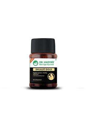 Dr. Vaidya's Dr. Vaidya’s Shilajit Gold Capsules with Swarna Bhasma 30 Capsules per Pack | Authentic Traditional Formula