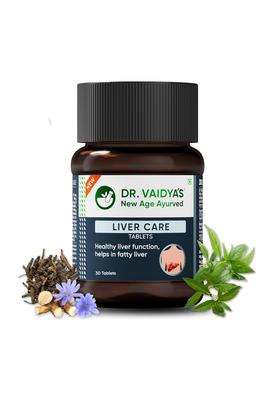 Dr. Vaidya's Liver Care Tablets with Kalmegh, Bhumyamalaki, Kutki & Giloy 30 Tablets per Pack | Authentic Traditional Formula