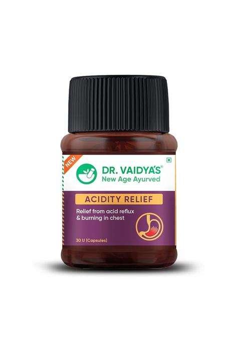 Dr. Vaidya's Acidity Relief Capsules Ayurvedic Medicine For Acidity and Gas 30 Capsules | Authentic Traditional Formula