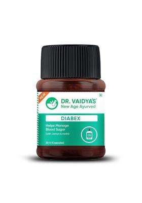 Dr. Vaidya's Diabex Capsules (30 Capsules) | Authentic Traditional Formula | Helps Regulate Blood Sugar Levels