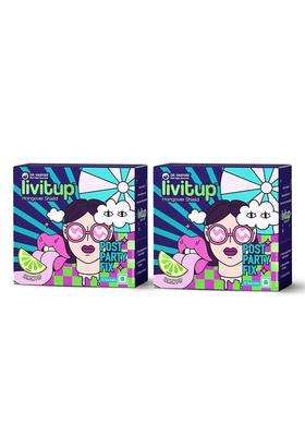 Dr. Vaidya's Livitup Post Party Fix 15 Sachets (Pack of 2) | Hangover Relief & Liver Support | Helps Prevent Headache, Nausea & Acidity