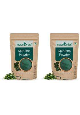 Neuherbs Spirulina Powder 100g (Pack of 2) | Supports Energy, Immunity & Detox | Rich in Iron, Calcium, Potassium & Omega 3 6 9