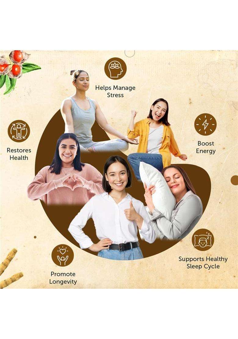 Neuherbs Ashwagandha 500mg Tablets for Men & Women | Authentic Traditional Formula | 60 Count | Ayurvedic Herbal Formula for Daily Wellness - Indya
