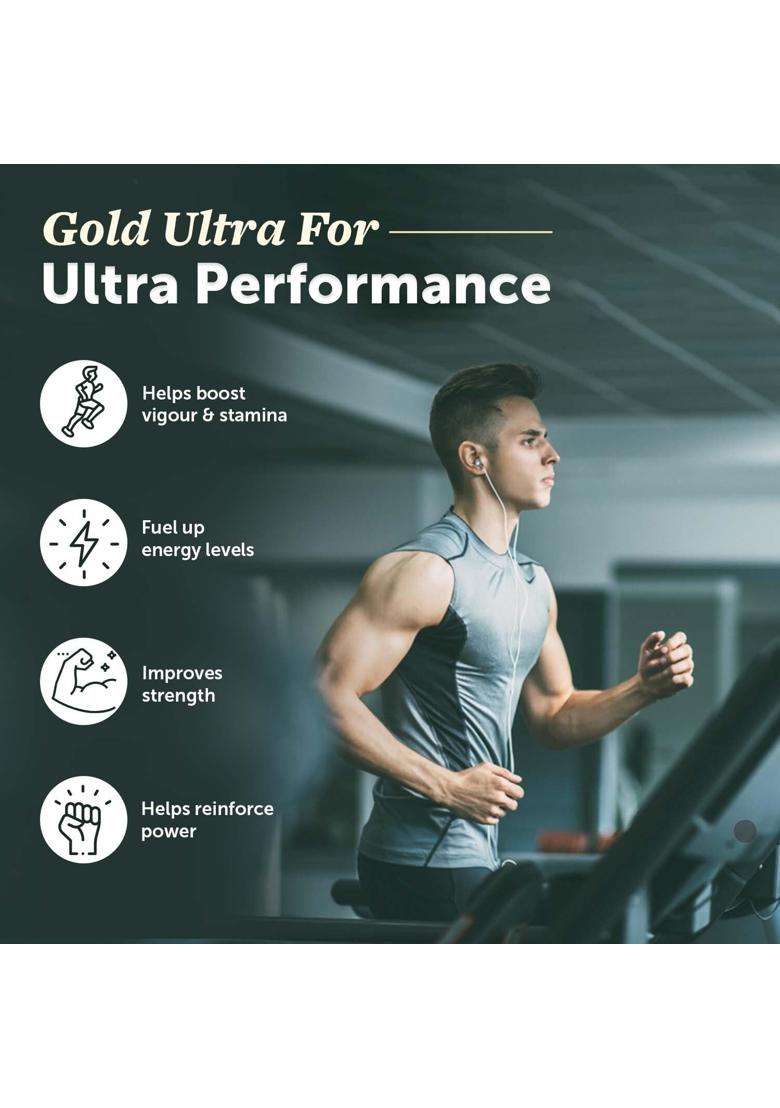 Neuherbs Shilajit Gold Ultra Capsules (60 Count) for Men | Authentic Ayurvedic Formula | Shilajit with Ashwagandha, Gokshura, Swarna Bhasma & Kesar - Indya