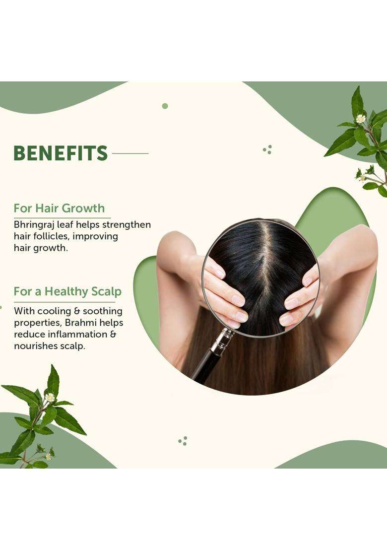 Neuherbs Bhringraj Powder 100g | Authentic Traditional Formula | Ayurvedic Hair Mask for Hair Growth, Scalp Nourishment & Hair Care - Indya