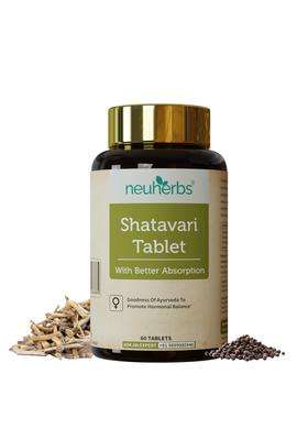 Neuherbs Shatavari 60 Tablets for Women | Authentic Traditional Formula | Supports Hormonal Balance, Lactation, Energy & Immunity