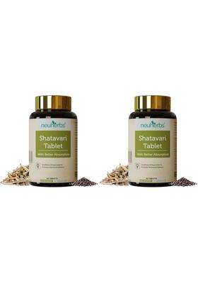 Neuherbs Shatavari 60 Tablets (Pack of 2) | Authentic Ayurvedic Formula | Boost Energy, Immunity & Maintain Women's Hormonal Balance