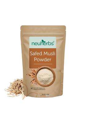 Neuherbs Safed Musli Root Powder 100g | Authentic Traditional Formula | Ayurvedic Herbal Powder for Vitality, Strength & Stamina Support