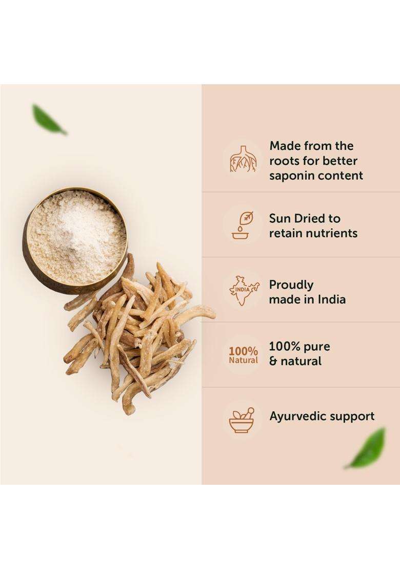 Neuherbs Safed Musli Root Powder 100g | Authentic Traditional Formula | Ayurvedic Herbal Powder for Vitality, Strength & Stamina Support - Indya