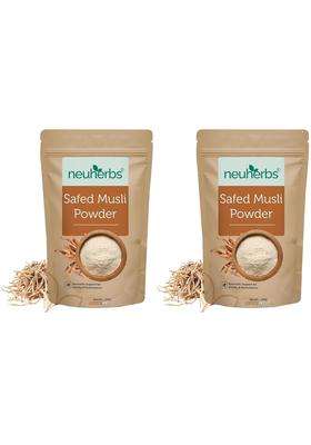 Neuherbs Safed Musli Root Powder 100 g (Pack of 2) | Authentic Traditional Formula | Ayurvedic Support for Vitality & Performance | Herbal Supplement