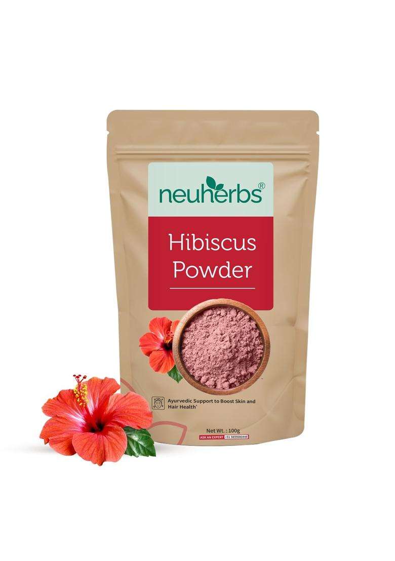 Neuherbs Organic Hibiscus Powder 100g | Authentic Traditional Formula | Rich in Antioxidants & Vitamin C | 100% Natural & Vegan - Indya
