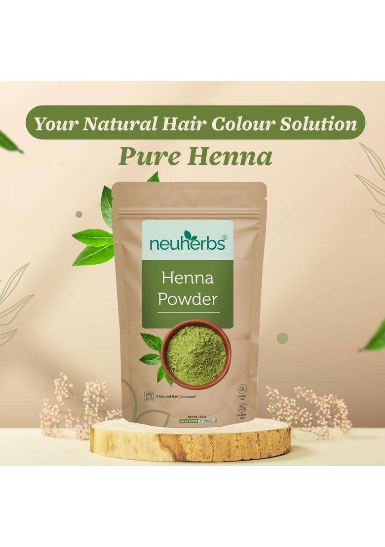 Neuherbs Henna Powder 100g | Natural Herbal Care | Natural Hair Color & Hair Care Powder for Hair Growth, Scalp Nourishment & Shine - Indya