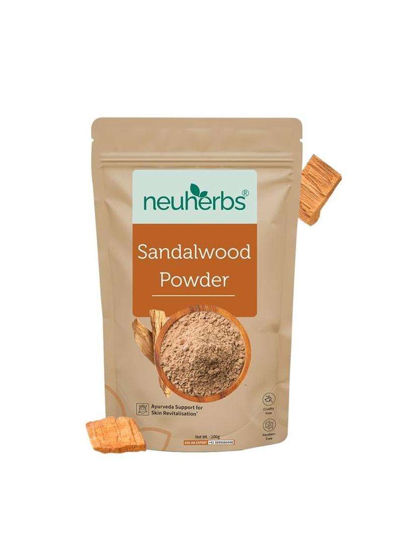 Neuherbs Sandalwood Powder 100g | Authentic Traditional Formula | Chandan Face Pack for Glowing Skin, Skin Brightening & Natural Beauty Care - Indya