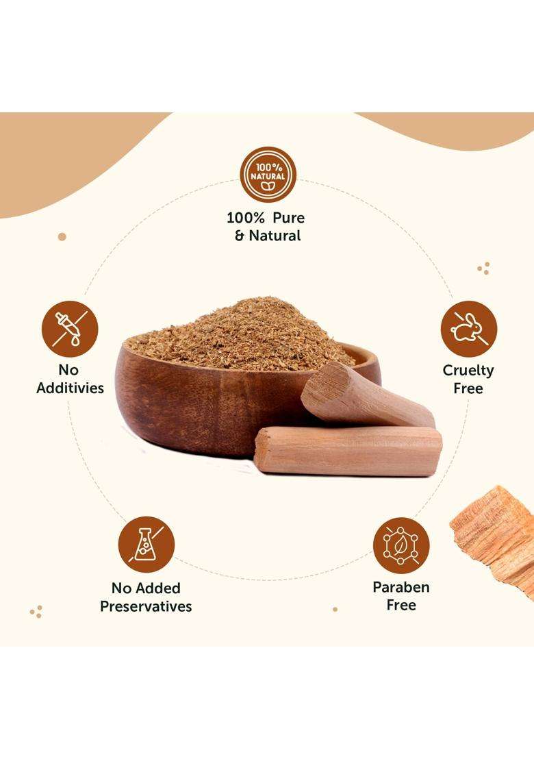 Neuherbs Sandalwood Powder 100g | Authentic Traditional Formula | Chandan Face Pack for Glowing Skin, Skin Brightening & Natural Beauty Care - Indya