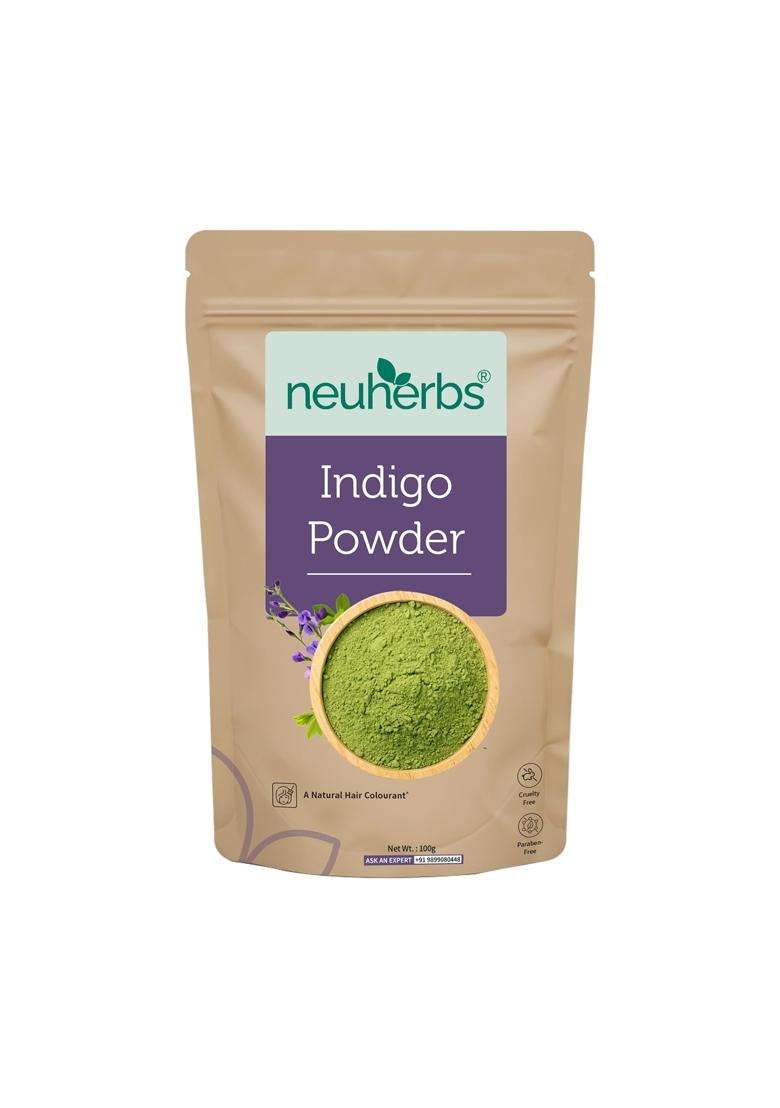 Neuherbs Indigo Powder 100g | Natural Herbal Care | Natural Hair Color Powder for Black Hair, Hair Growth & Scalp Care | 100% Pure & Natural - Indya