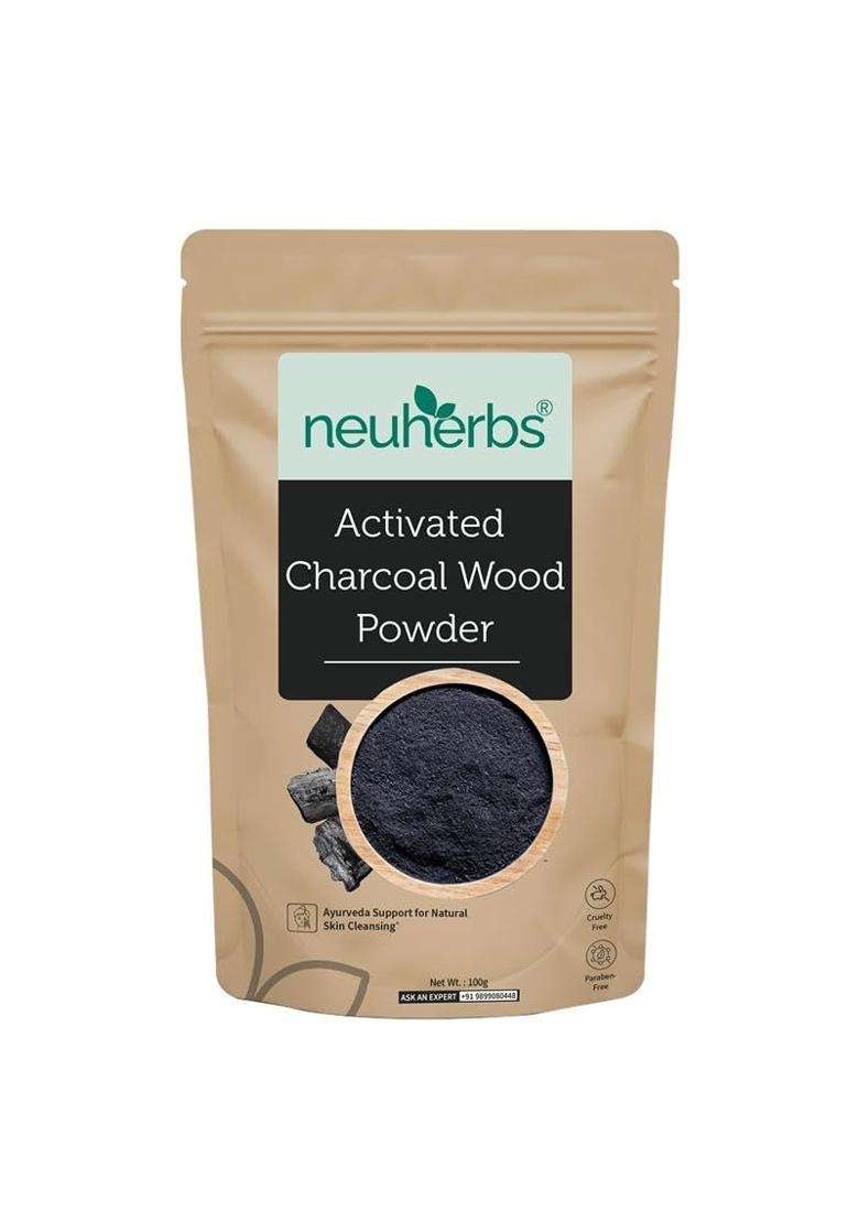 Neuherbs Activated Charcoal Powder 100g | Natural Face Pack for Deep Cleansing, Oil Control & Skin Purification | Removes Dead Skin Cells - Indya
