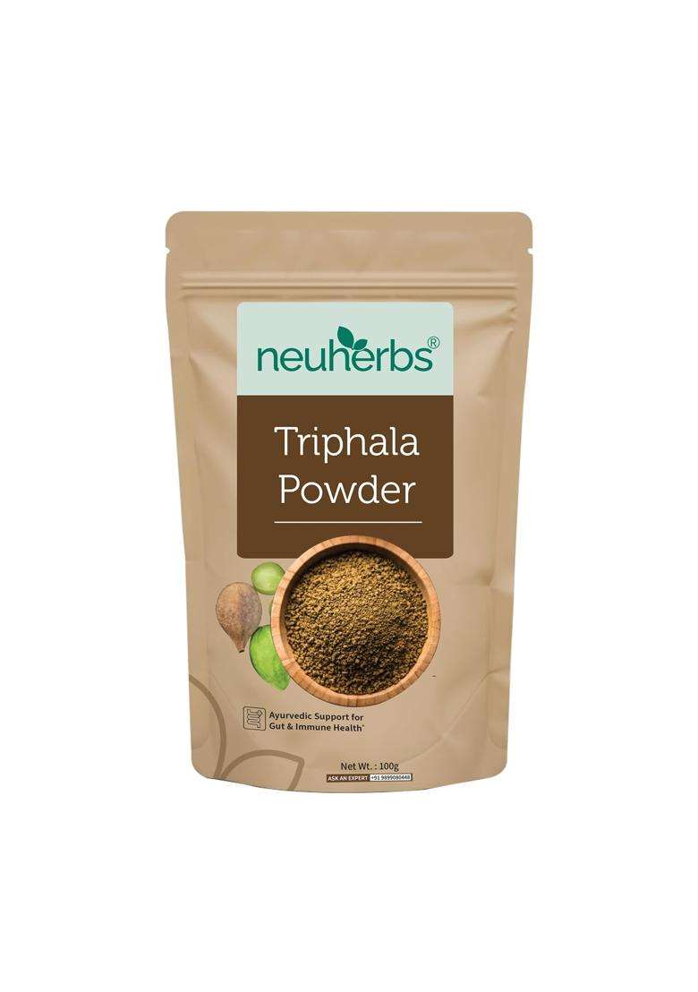 Neuherbs Organic Triphala Powder 100g | Authentic Traditional Formula | Ayurvedic Triphala Churna for Digestion, Gut & Intestinal Wellness - Indya
