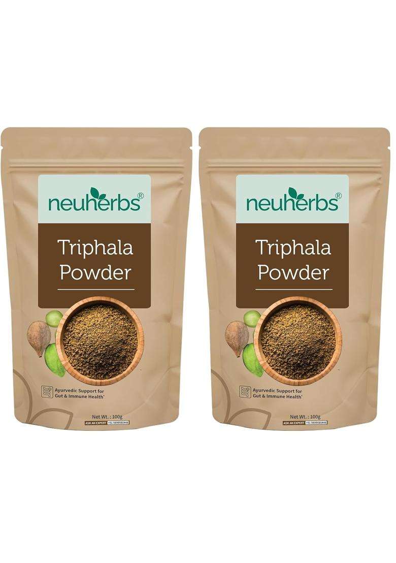 Neuherbs Organic Triphala Powder 100 g | Authentic Ayurvedic Formula | Triphala Churna For Gut, Immune & Intestinal Health | Herbal Supplement - Indya