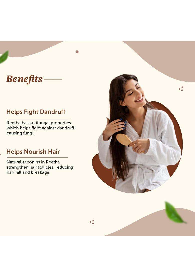Neuherbs Reetha Powder 100g | Authentic Traditional Formula | Natural Hair Cleanser & Hair Pack for Hair Growth, Scalp Care & Nourishment - Indya