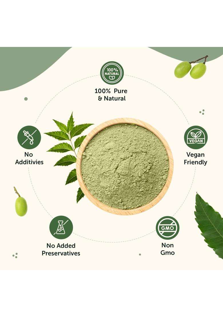 Neuherbs Neem Powder 200g | Authentic Traditional Formula | Natural Face & Hair Pack for Healthy Skin, Scalp Care & Glowing Complexion - Indya