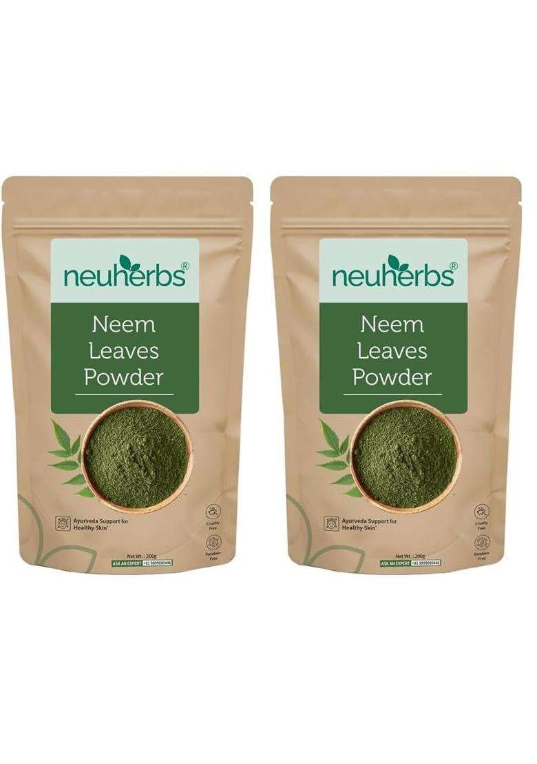 Neuherbs Neem Powder For Healthy & Glowing Skin 200g (Pack of 2) | Authentic Ayurvedic Formula | Face & Hair Pack - Indya