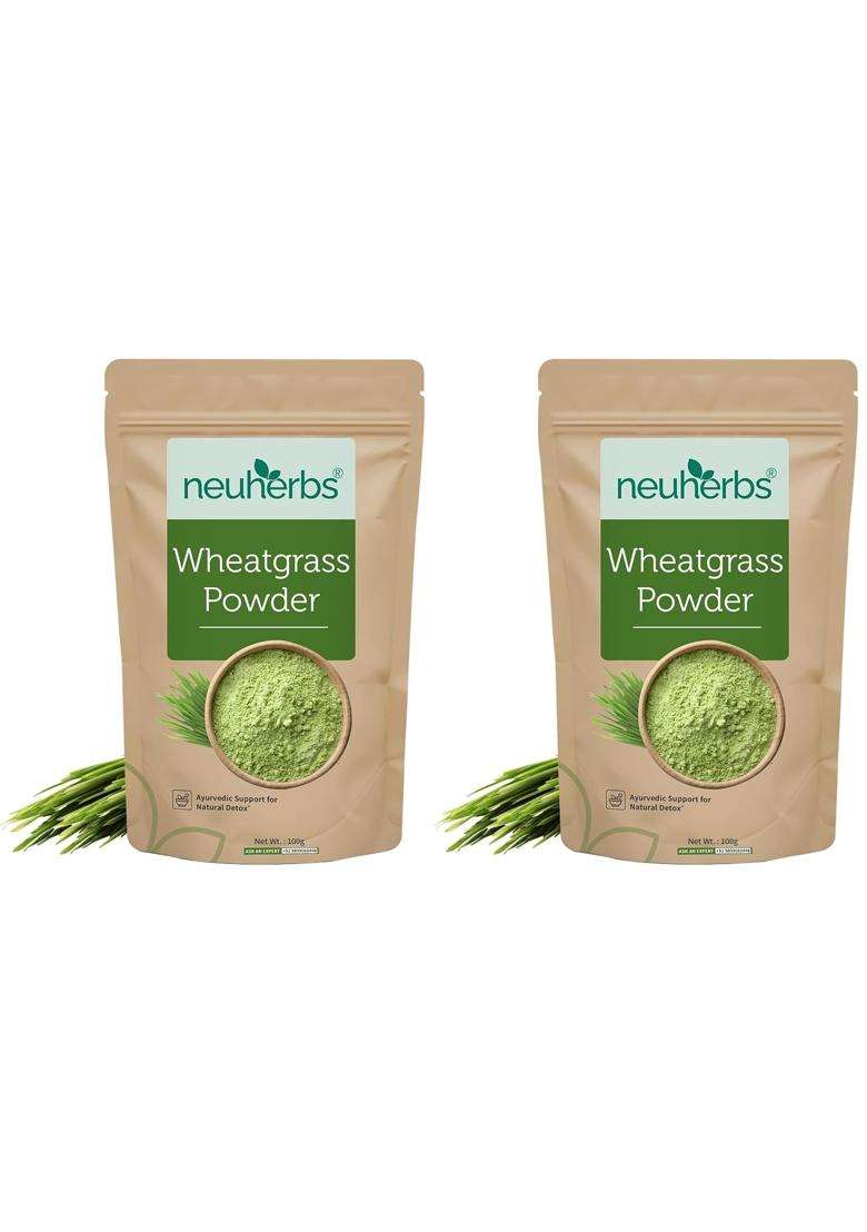 Neuherbs Wheatgrass Powder 100g (Pack of 2) | Authentic Traditional Formula | Ayurvedic Support For Natural Detox & Boost Immunity - Indya