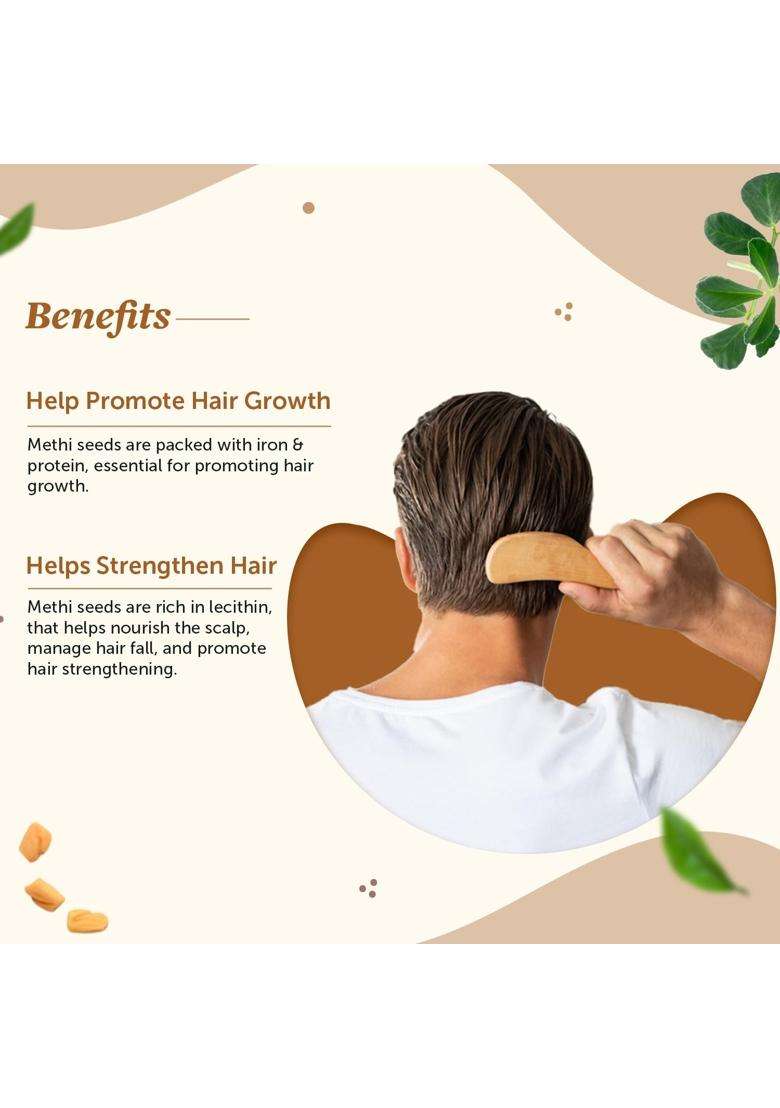 Neuherbs Methi Seeds Powder 200g | Authentic Traditional Formula | Fenugreek Powder for Hair Growth, Scalp Nourishment & Hair Care - Indya