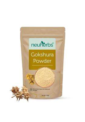 Neuherbs Gokshura Powder 100g | Authentic Ayurvedic Formula | Tribulus Terrestris/Gokhru Churna For Men | Boost Energy Strength & Testosterone