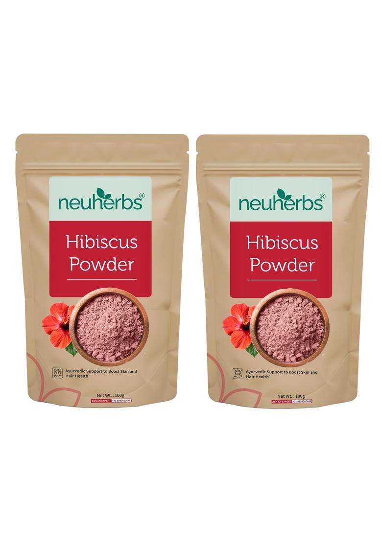 Neuherbs Organic Hibiscus Powder 100g (Pack of 2) | Authentic Traditional Formula | Rich in Antioxidants & Vitamin C | 100% Natural & Vegan - Indya
