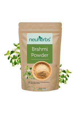 Neuherbs Brahmi Powder 100g For Men & Women | Authentic Traditional Formula | Ayurvedic Care To Manage Stress & Boost Brain Health