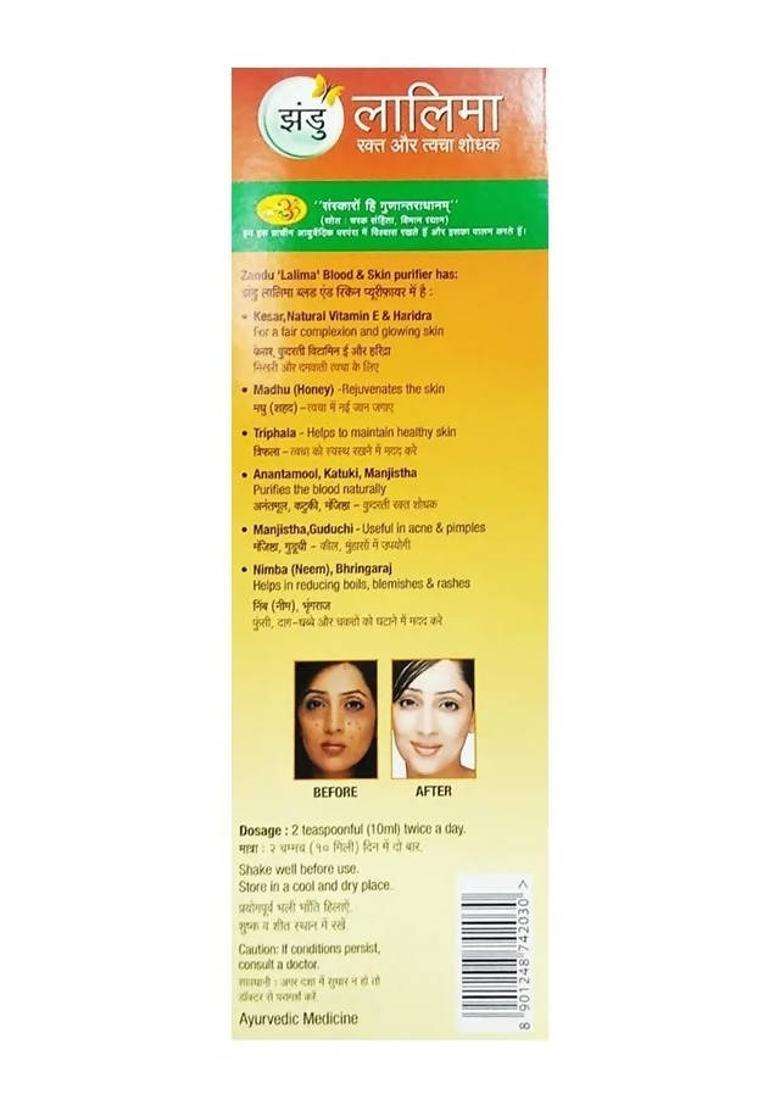Zandu Lalima Blood And Skin Purifier Syrup Pack Of 1 - Indya