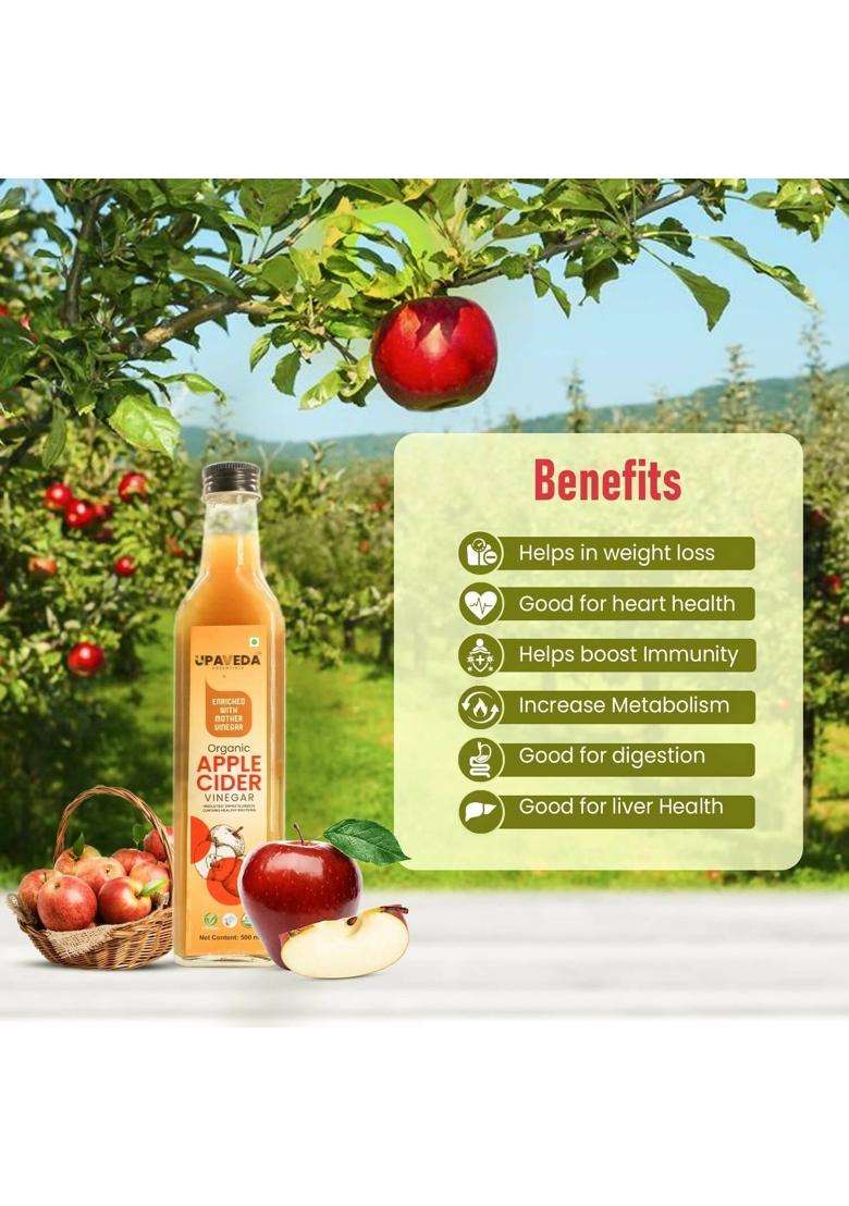 Upaveda Organic Apple Cider Vinegar|Pack Of 1| - Indya