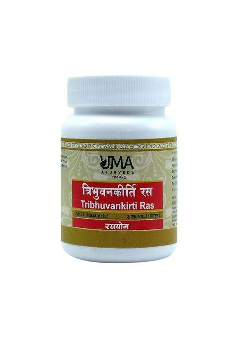 Uma Ayurveda Tribhuvan kirti Ras Tablets|Pack Of 1|