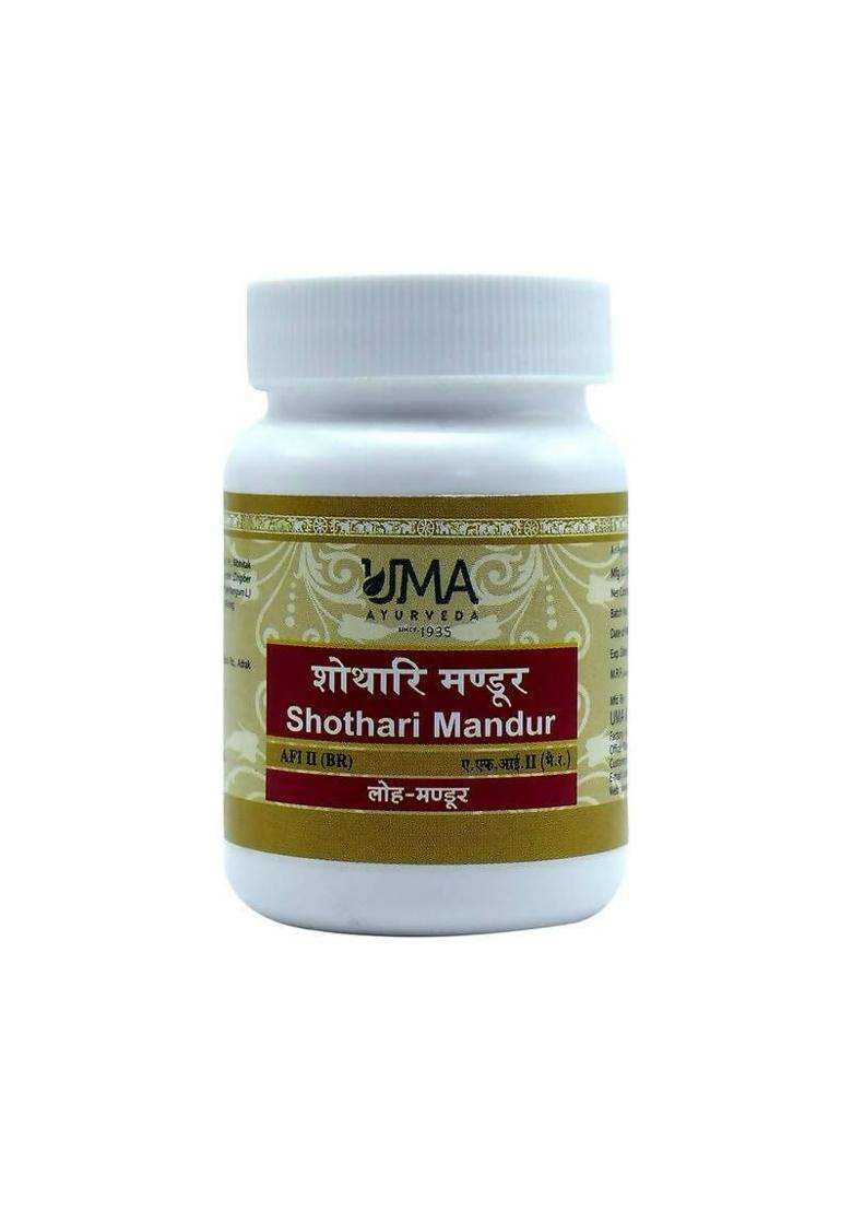Uma Ayurveda Shothari Mandur Tablets|Pack Of 1| - Indya