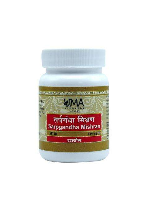 Uma Ayurveda Sarpgandha Mishran Tablets|Pack Of 1|