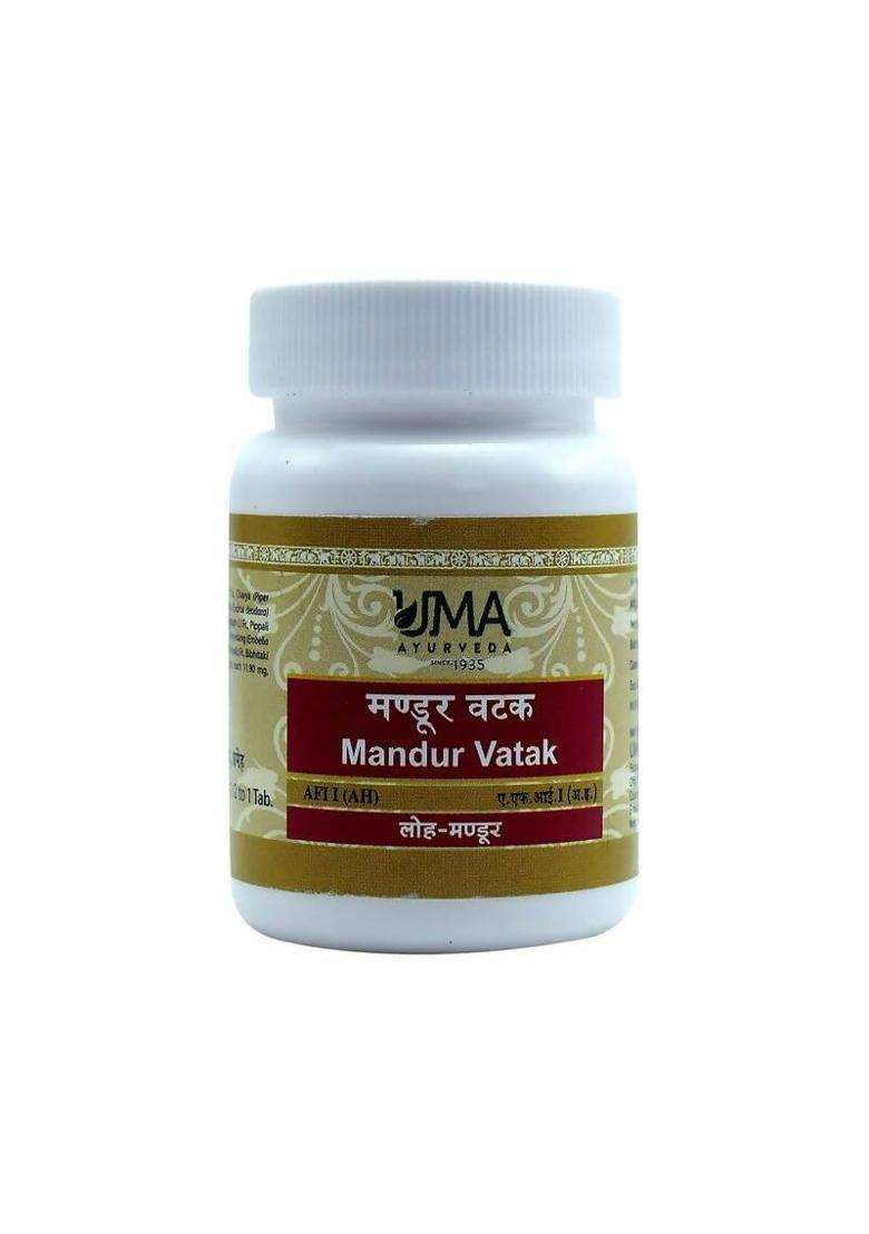 Uma Ayurveda Mandur Vatak Tablets|Pack Of 1| - Indya